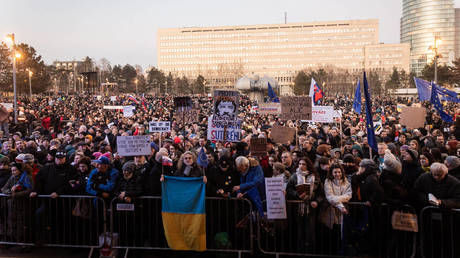 EU nation’s PM points fighter at Kiev over anti-government protests